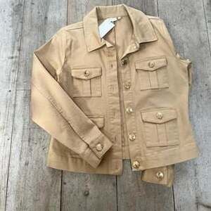 Spartina Tan Cream Jacket with Gold Buttons - Resort Wear Chic